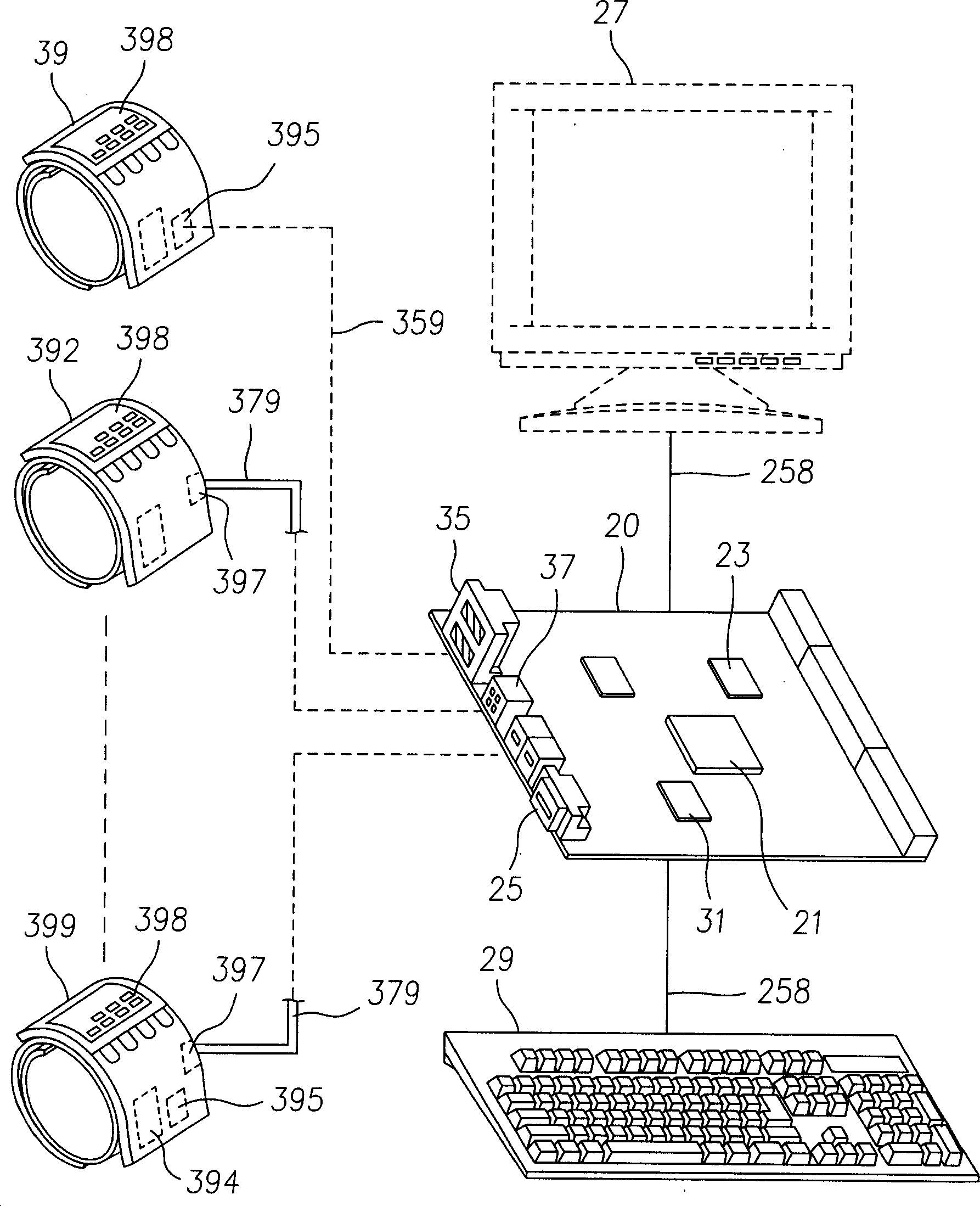 Mainboard with health checking function and its health checking system