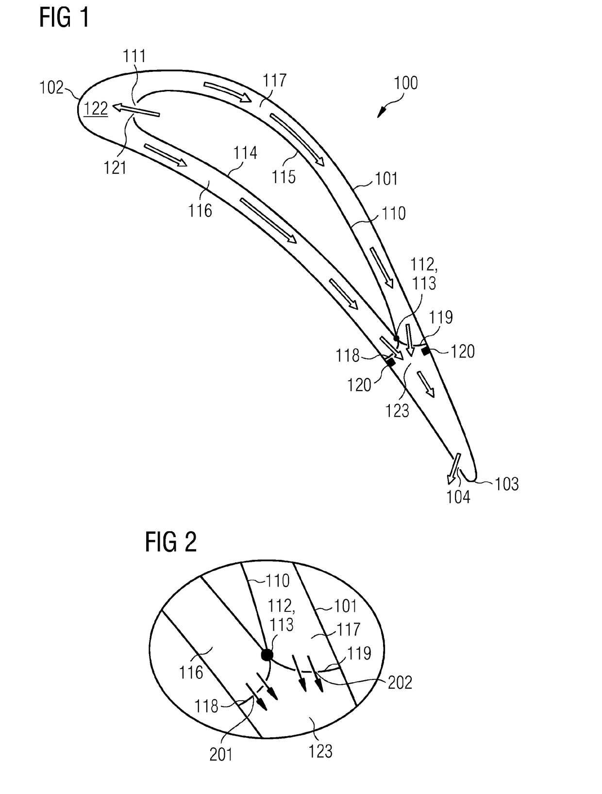 Controlling cooling flow in a cooled turbine vane or blade using an impingement tube