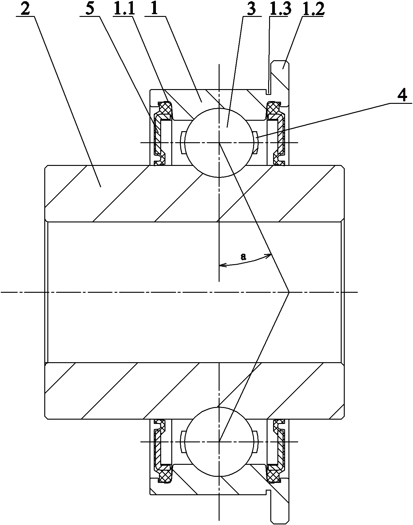 Bearing capable of bearing axial force