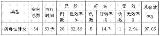 Medicine for treating viral hepatitis and preparation method thereof