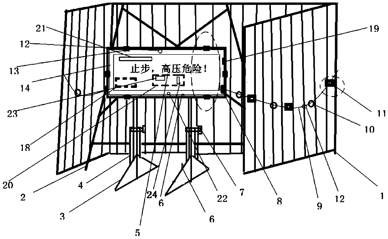 Safety identification device for power supply construction