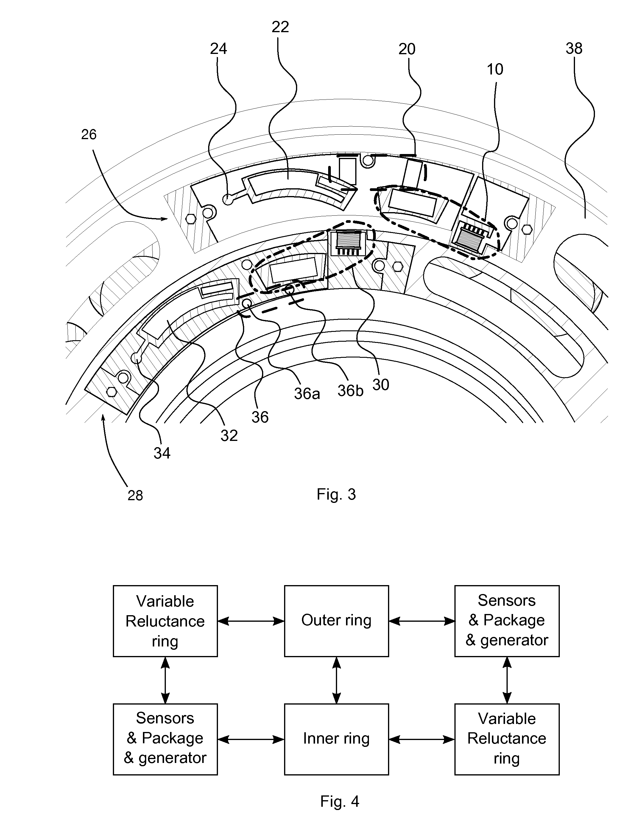 Module for determining an operating characteristic of a bearing
