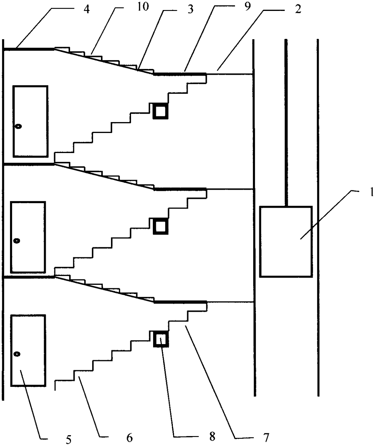 Wheelchair automatic positioning double-slope original gate direct externally mounted elevator