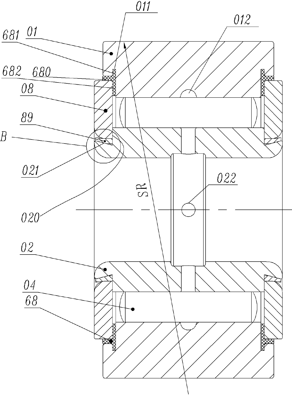 Supporting roller bearing