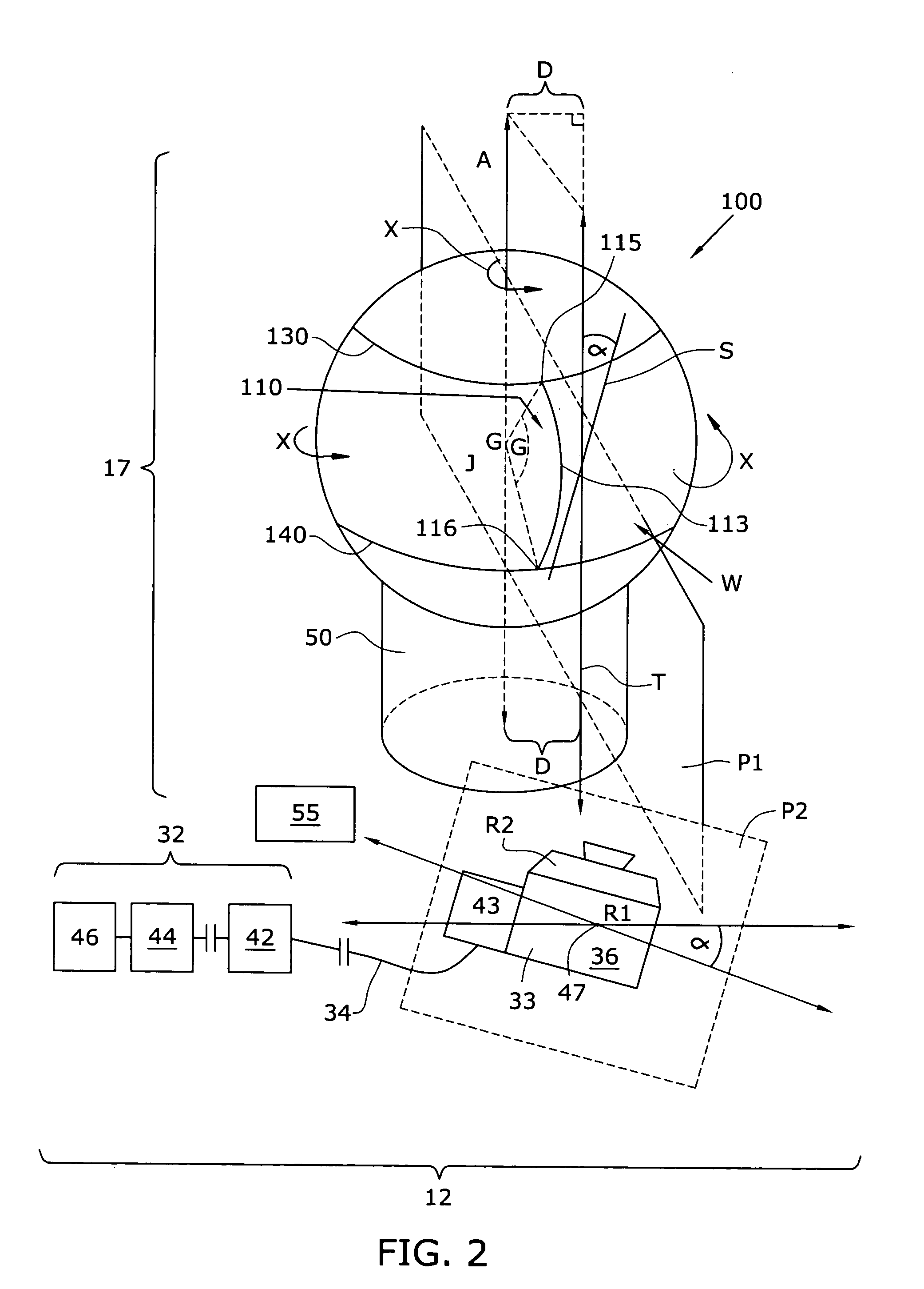 Method of calibrating a detector and calibration sphere for the same