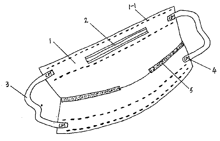 Gauze mask for smelting and welding and its producing method