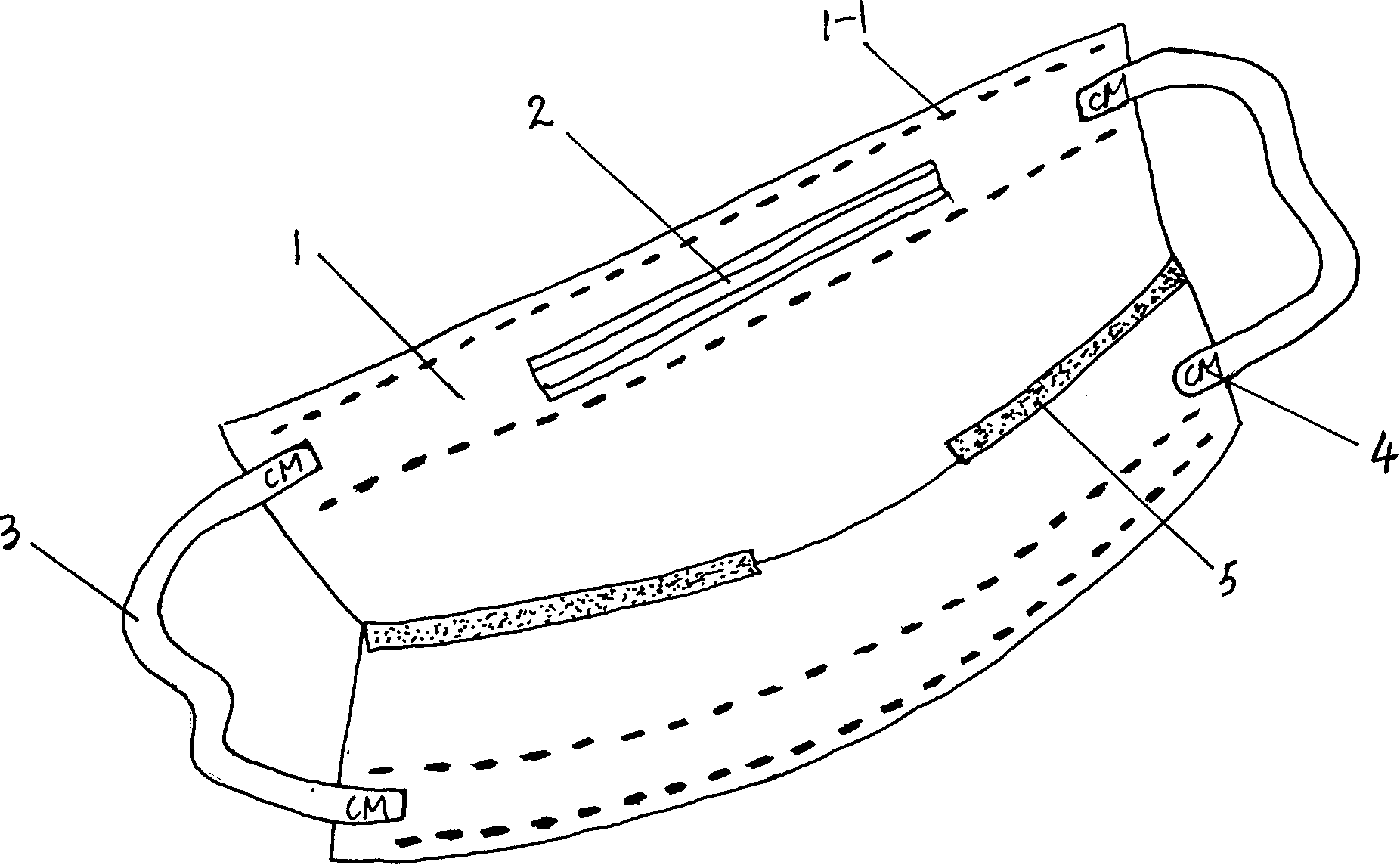 Gauze mask for smelting and welding and its producing method