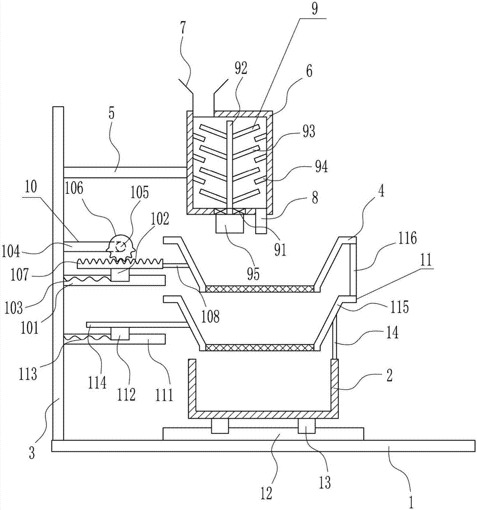 Device for screening graphite for boron carbide smelting raw material