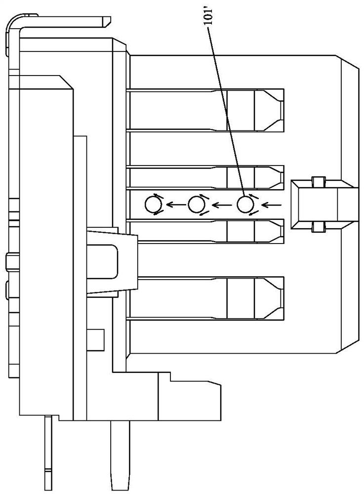 Side vertical fast charging connector