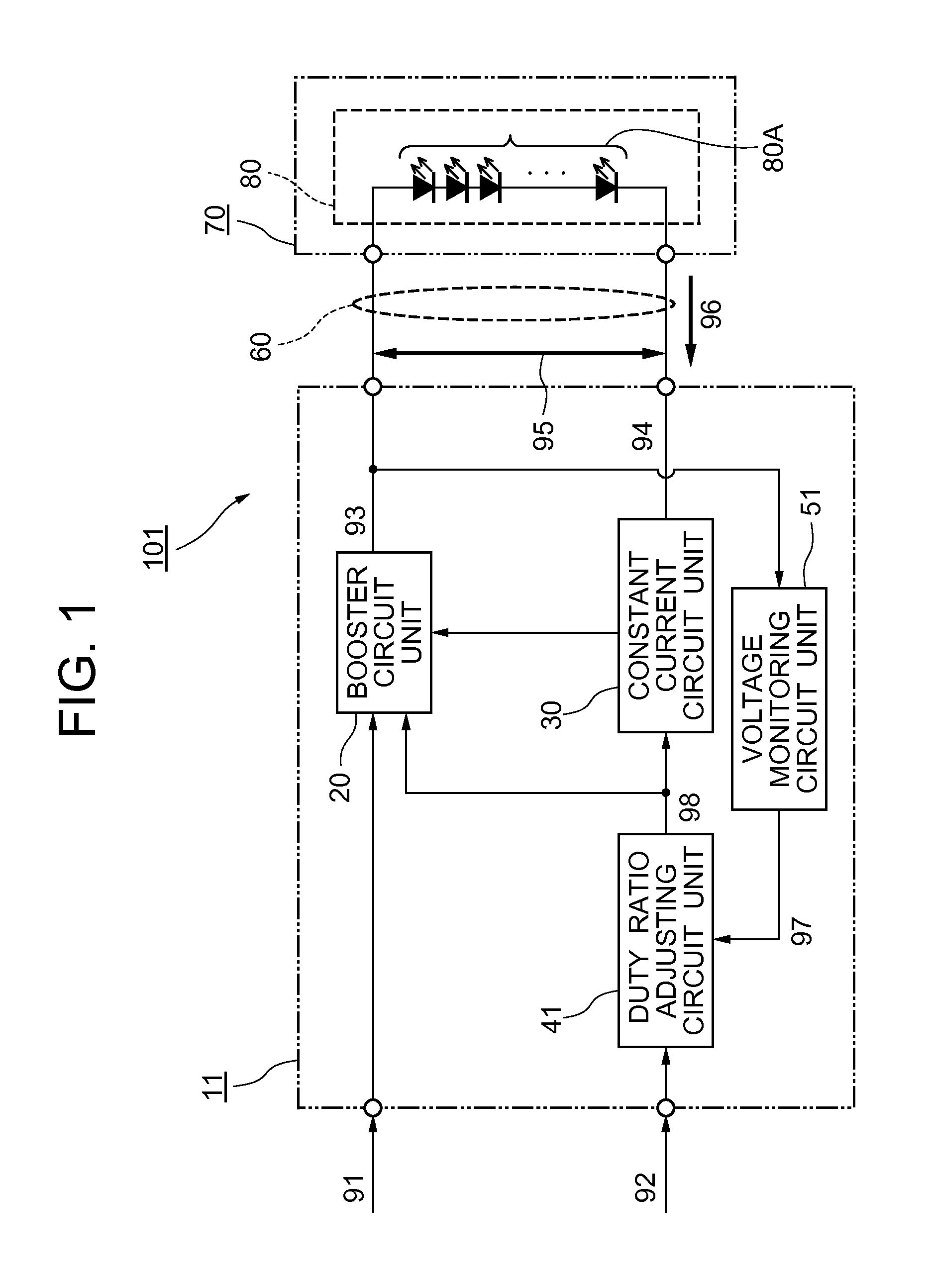 LED driving circuit, LED driving method, and liquid crystal display device