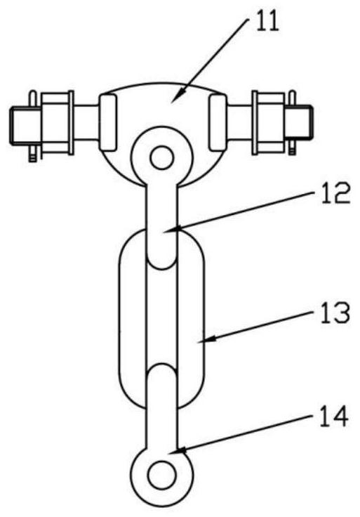 Ground wire strain insulator string