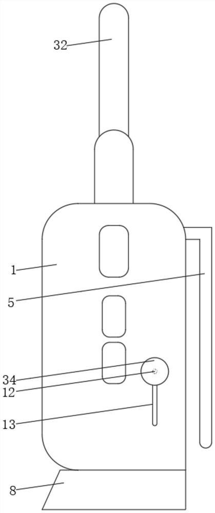 A walkie-talkie with anti-drop and magnetic field shielding functions