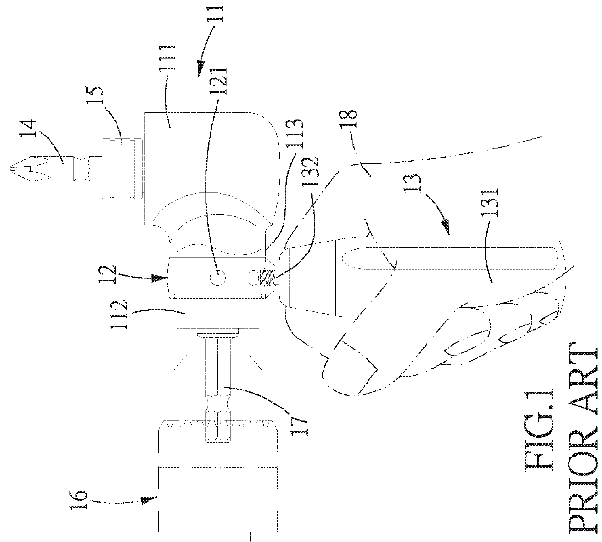 Right angle adapter with an auxiliary handle