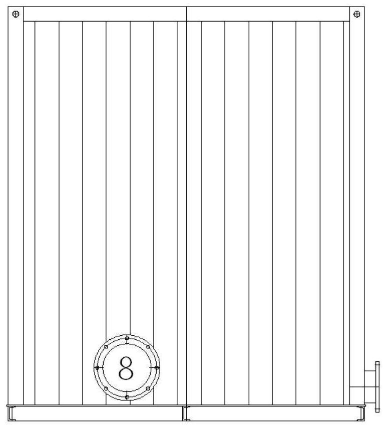 Container type vertical sheet sewage filtering device