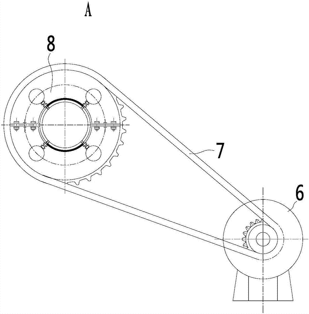 Online processing structure for main spindle bearing position of fan