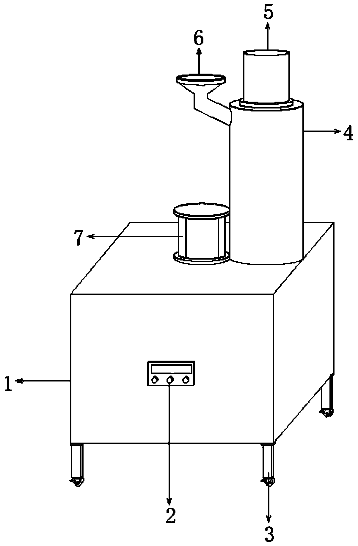 Raw material grinding device for chemical product research and development
