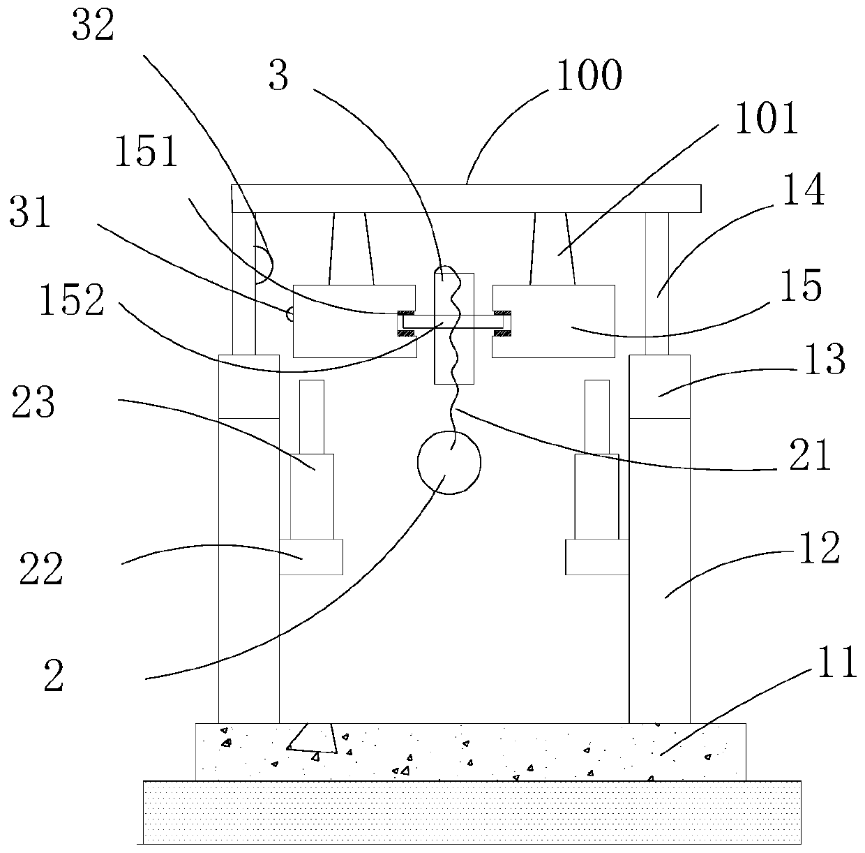 Special pulley construction device and special pulley construction method for cable duct