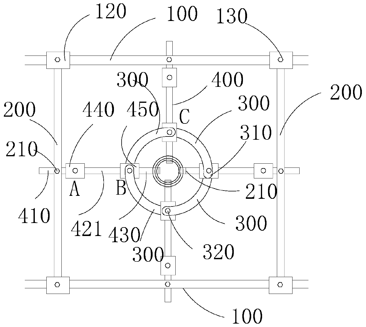 Special pulley construction device and special pulley construction method for cable duct