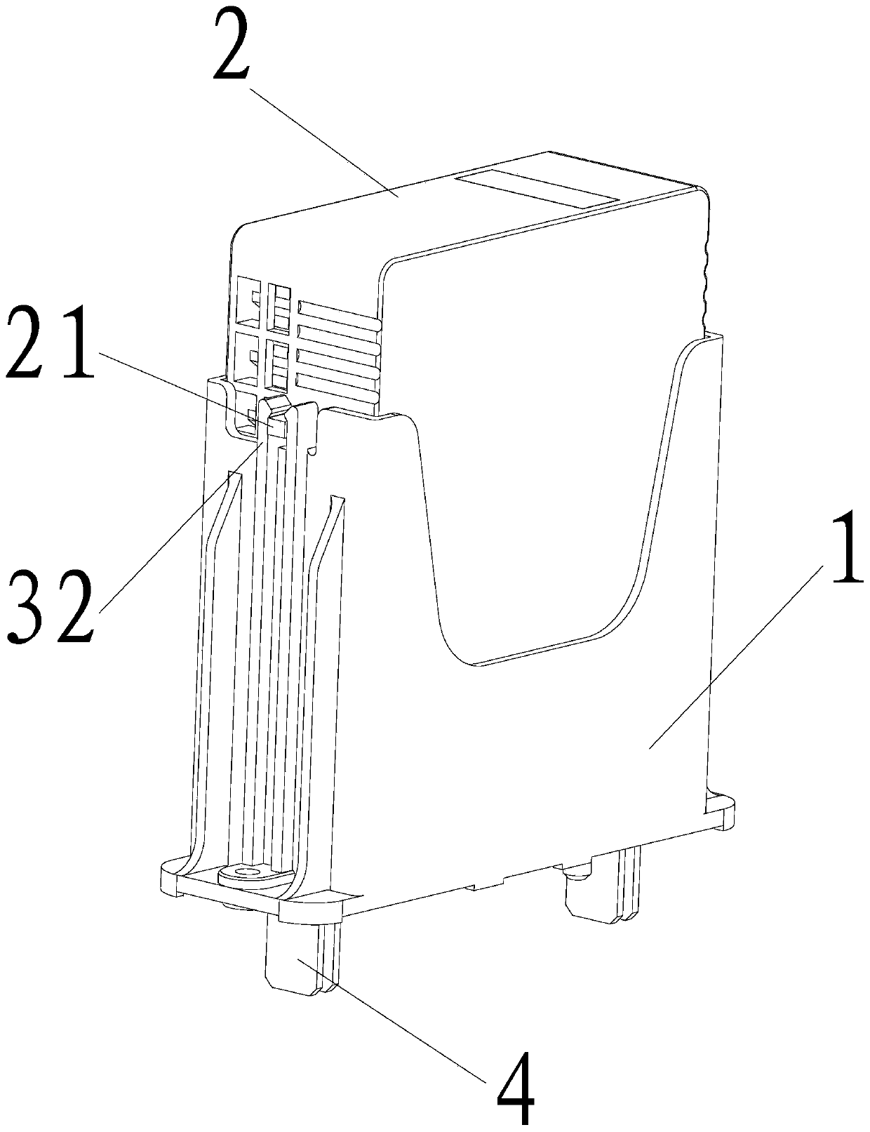 A surge protector welded base