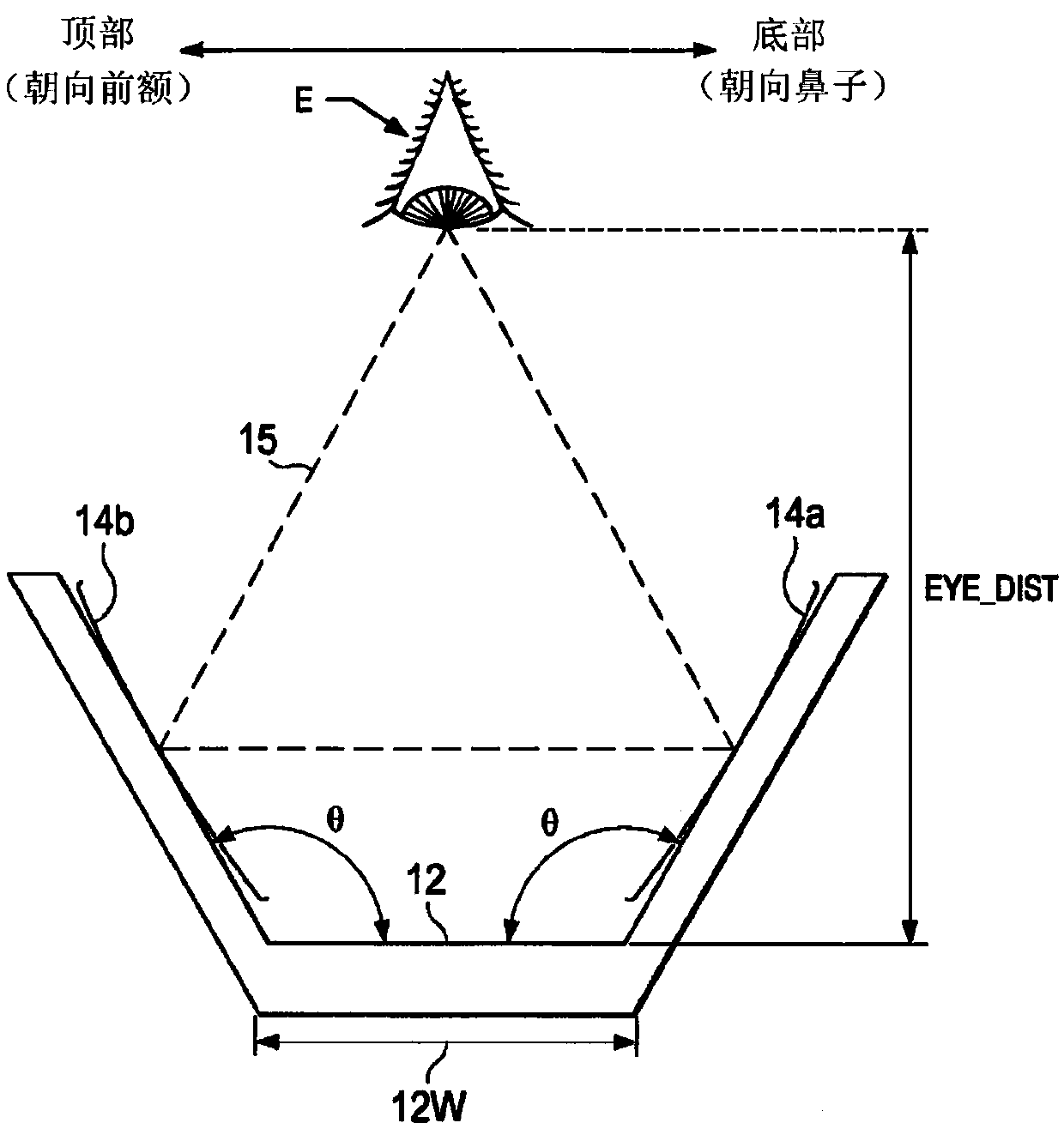 Mirror for applying eye cosmetics