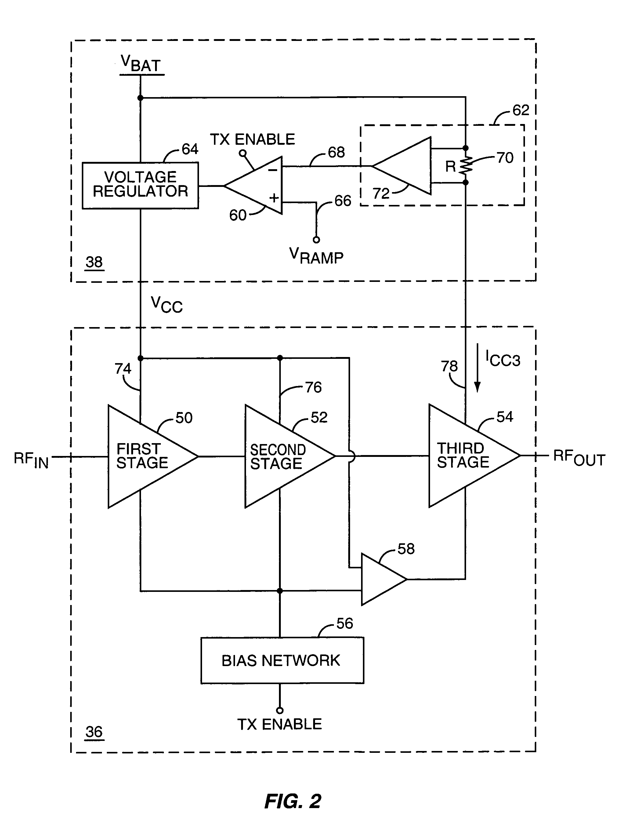 Power amplifier control technique for enhanced efficiency