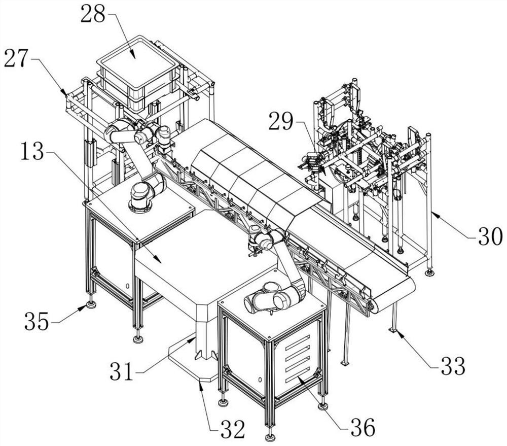 Continuous machining assembly line based on mechanical arm