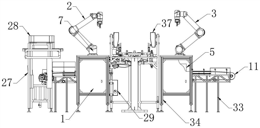 Continuous machining assembly line based on mechanical arm