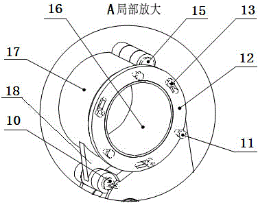 Mounting and dismounting device for oil material roller