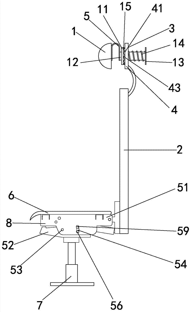 A leisure chair with a new type of pillow connecting piece