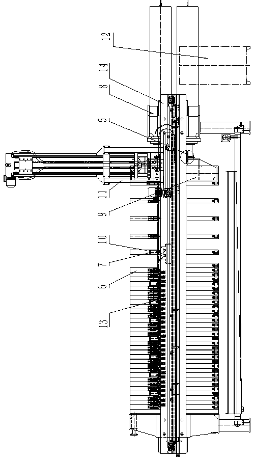 Dual-purpose limiting device for cake discharge and filtering cloth washing by grouping and pulling filtering plates of efficient filter press