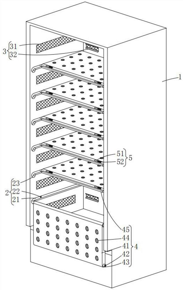 Chemical fertilizer stacking frame capable of preventing chemical fertilizer from being affected with damp