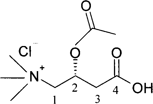 Preparation method of acetyl levocarnitine hydrochloride, and drug application of acetyl levocarnitine hydrochloride