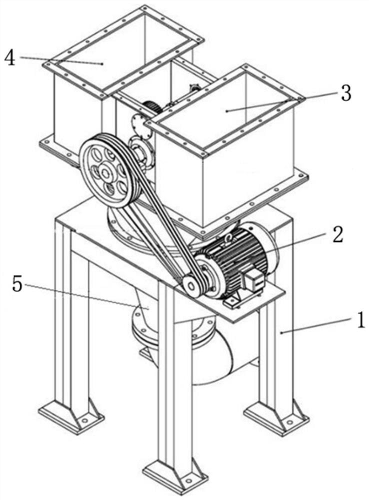 A screw conveying crushing device for garbage disposal