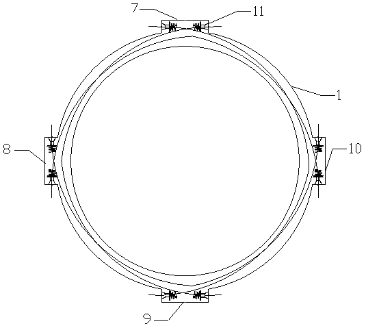 Mounting method for prestress tensioning end slip-form formworks