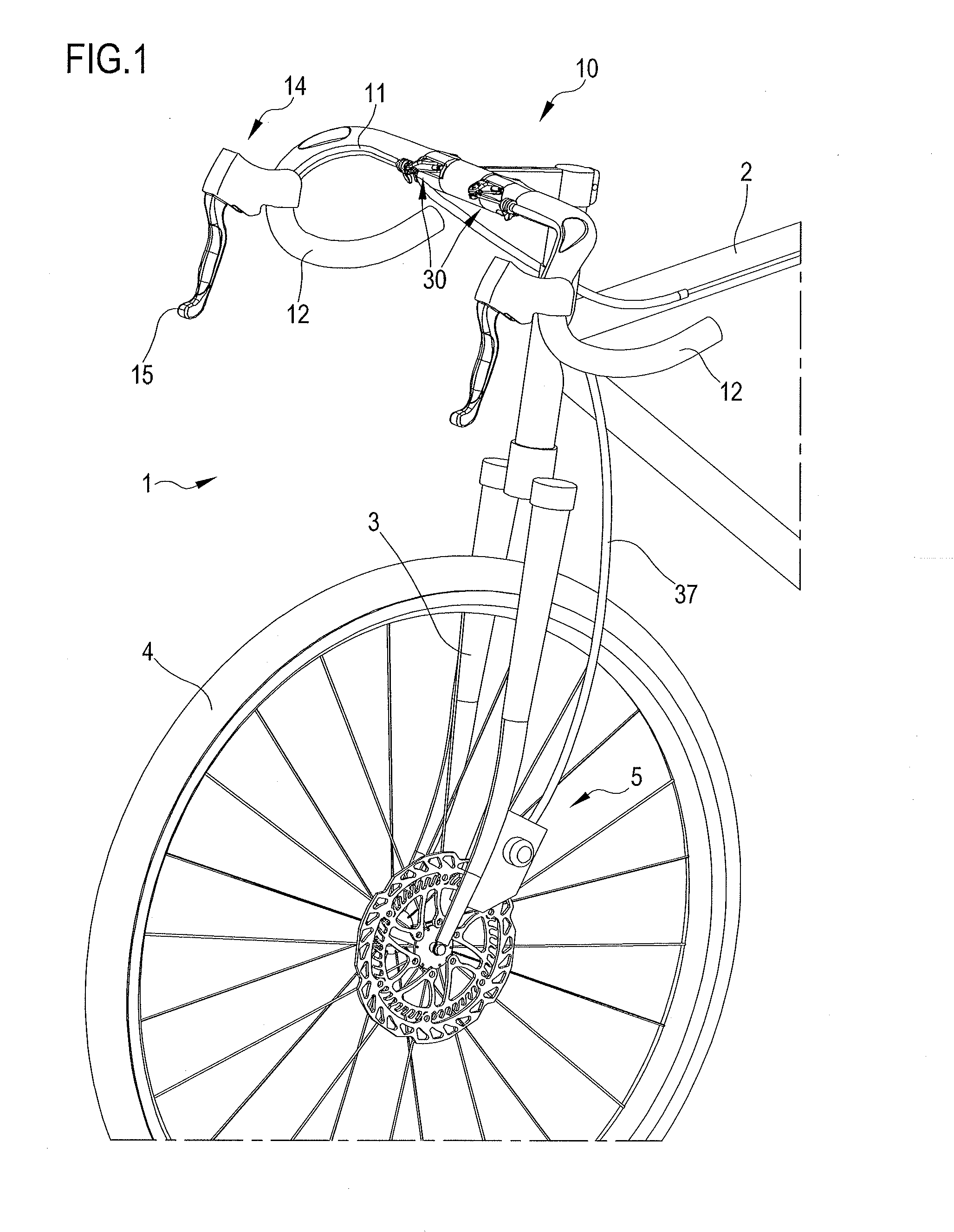 Bicycle handlebar assembly with integrated oleo-hydraulic controls
