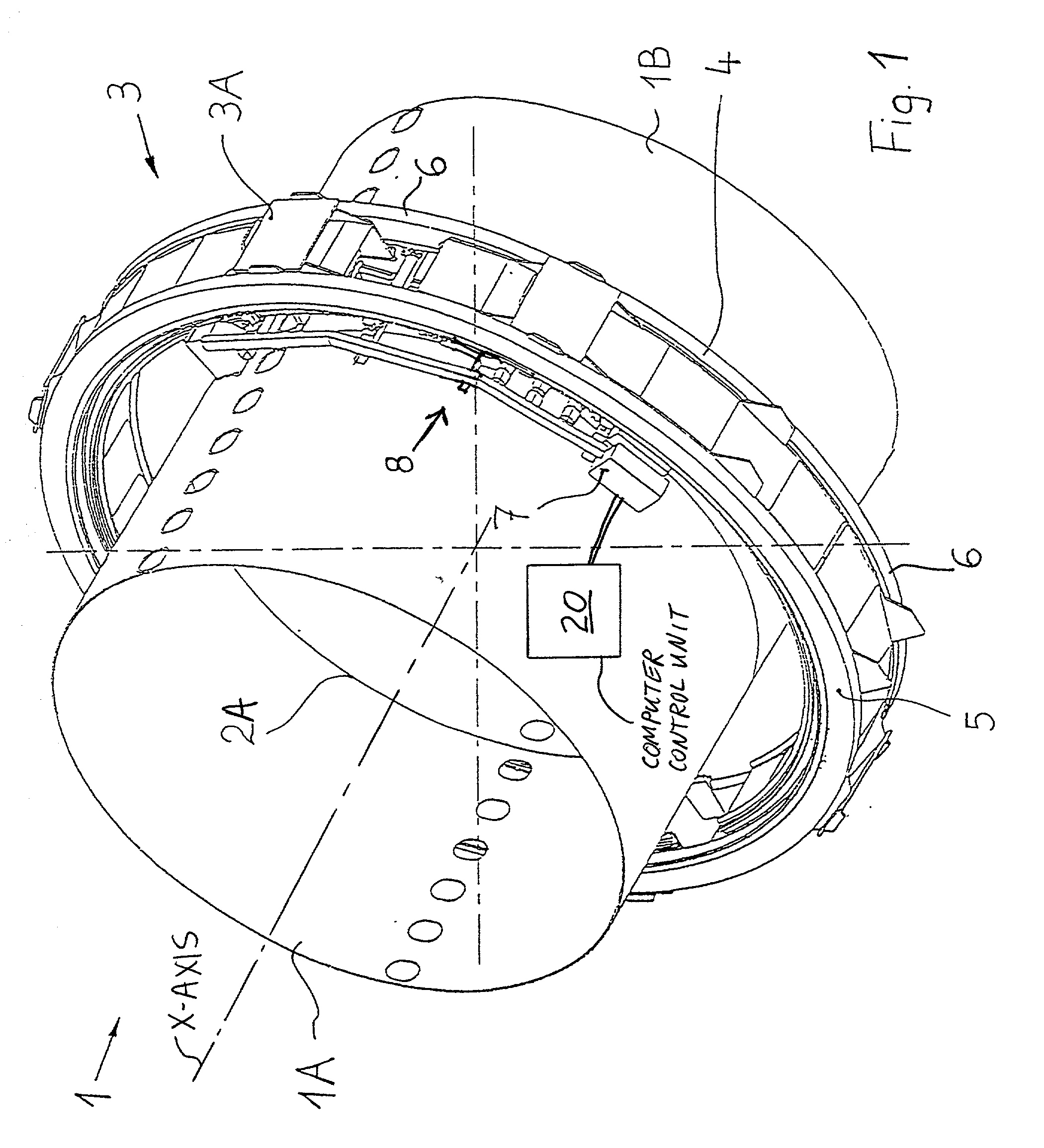 Two-part riveting apparatus and method for riveting barrel-shaped components such as aircraft fuselage components