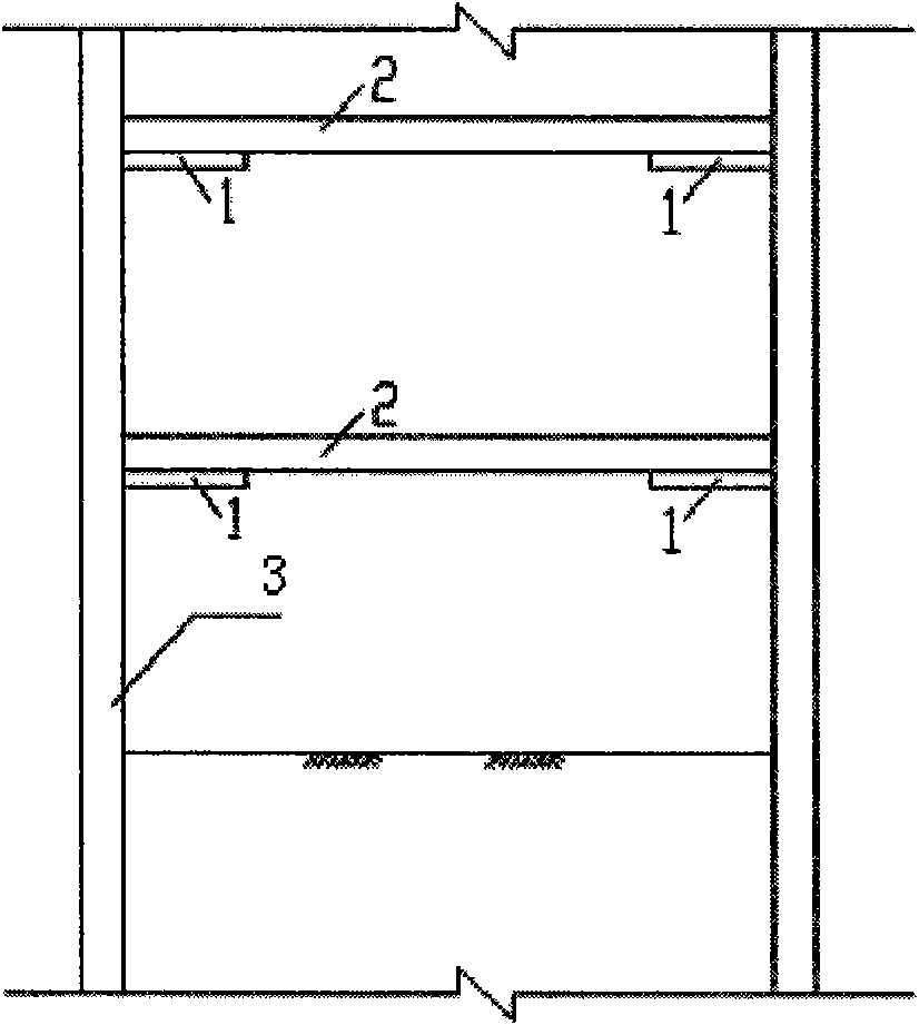 Foundation pit supporting technique for replacing temporary enclosing purlin by using plate belt of permanent structure