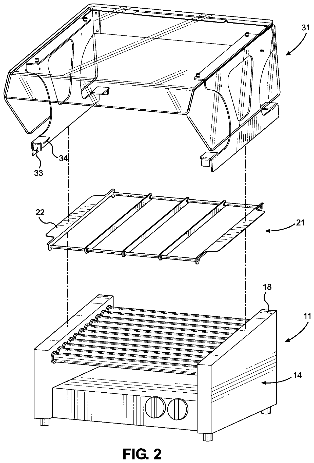 Roller Grill Assembly Canopy