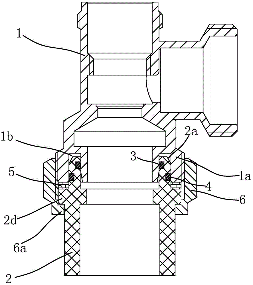 Connection structure between valve body and joint in heating valve