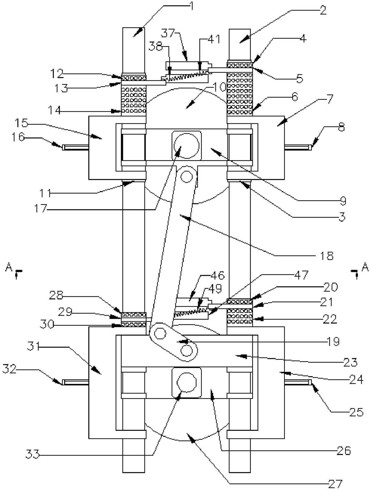 A pole cleaning robot adaptable to different diameters