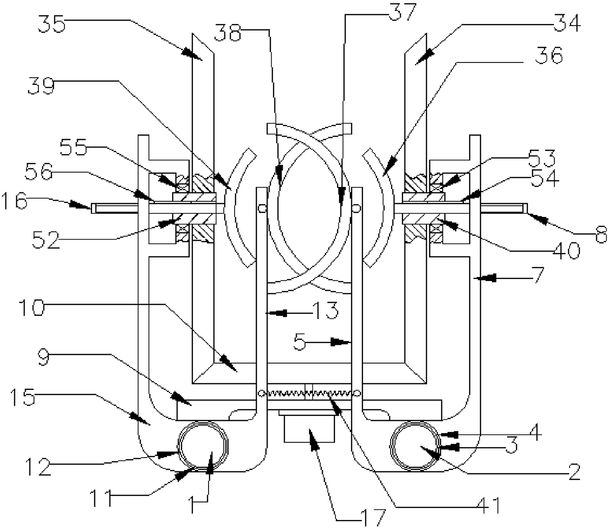 A pole cleaning robot adaptable to different diameters