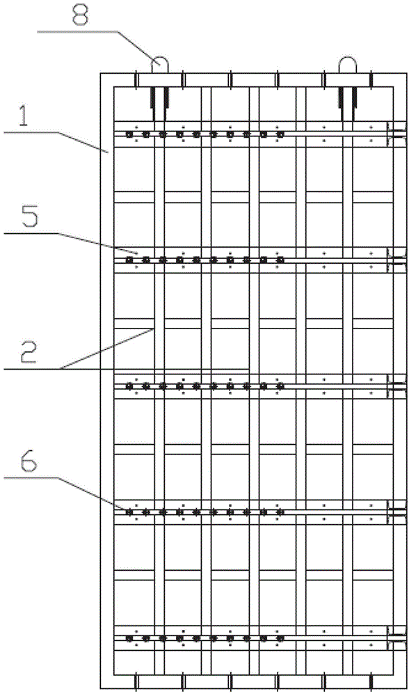 Section-adjustable rectangular column framework assembly