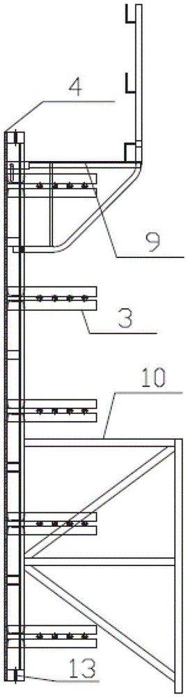 Section-adjustable rectangular column framework assembly