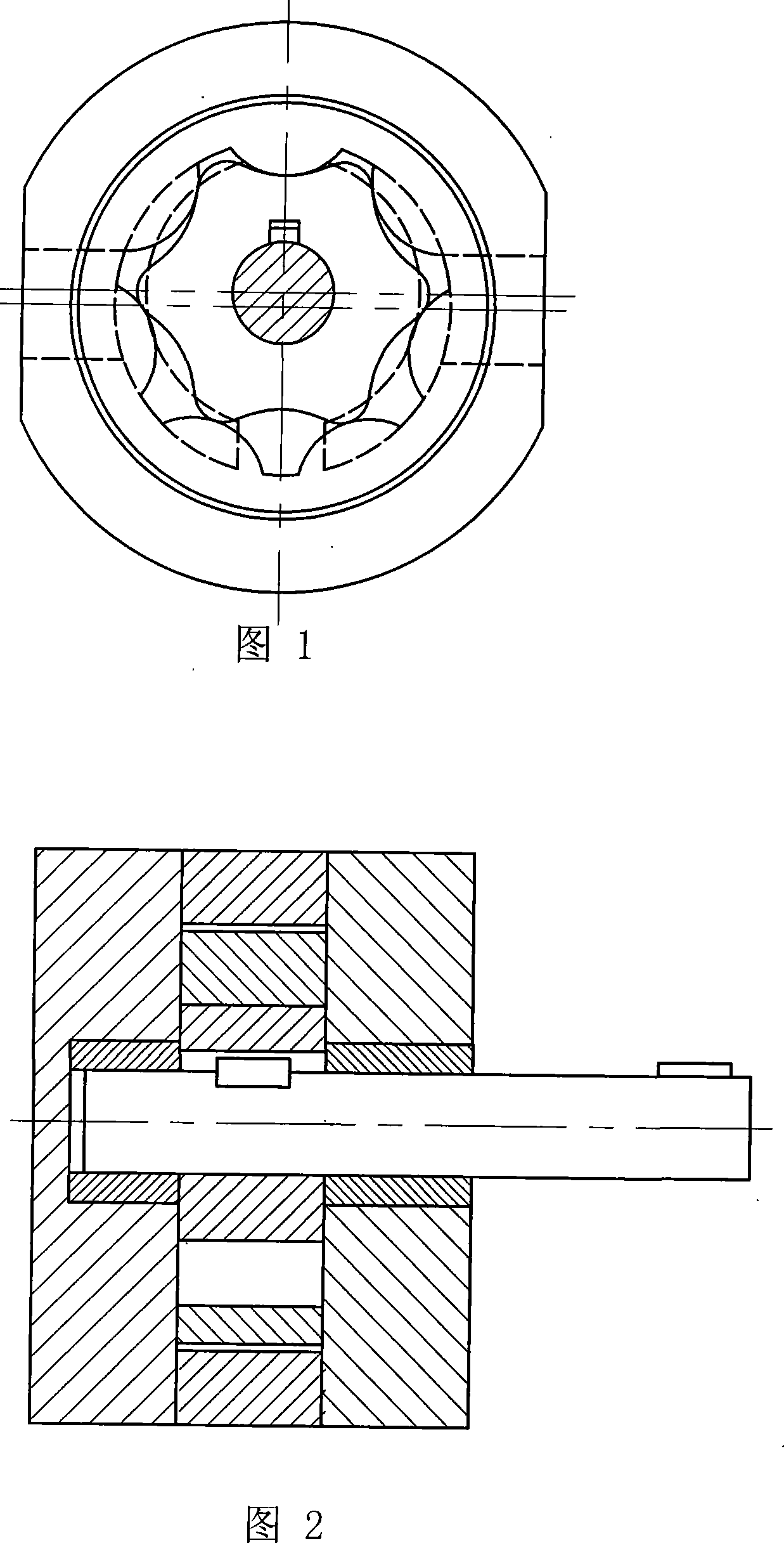 Pin-hole type cycloid rotor pump