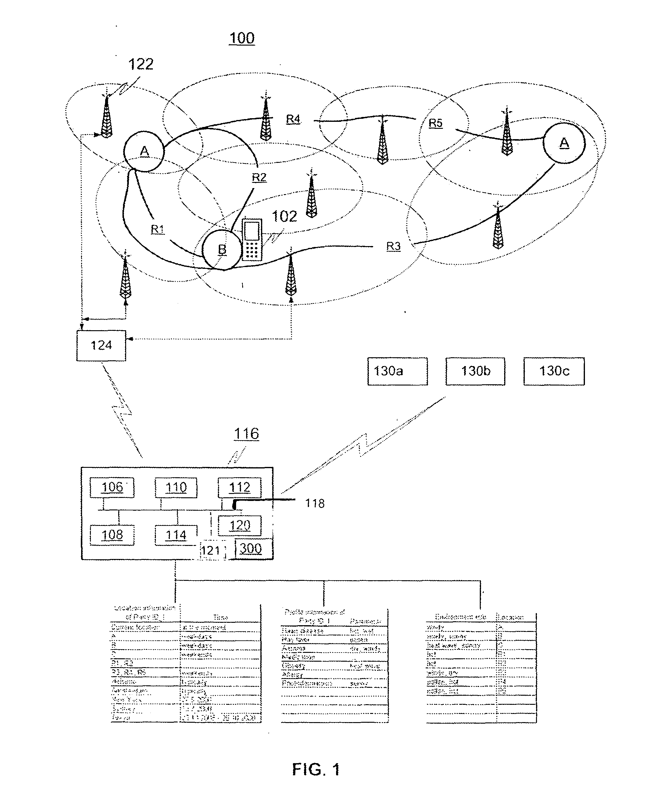 Method and system for warning a party provided with a terminal