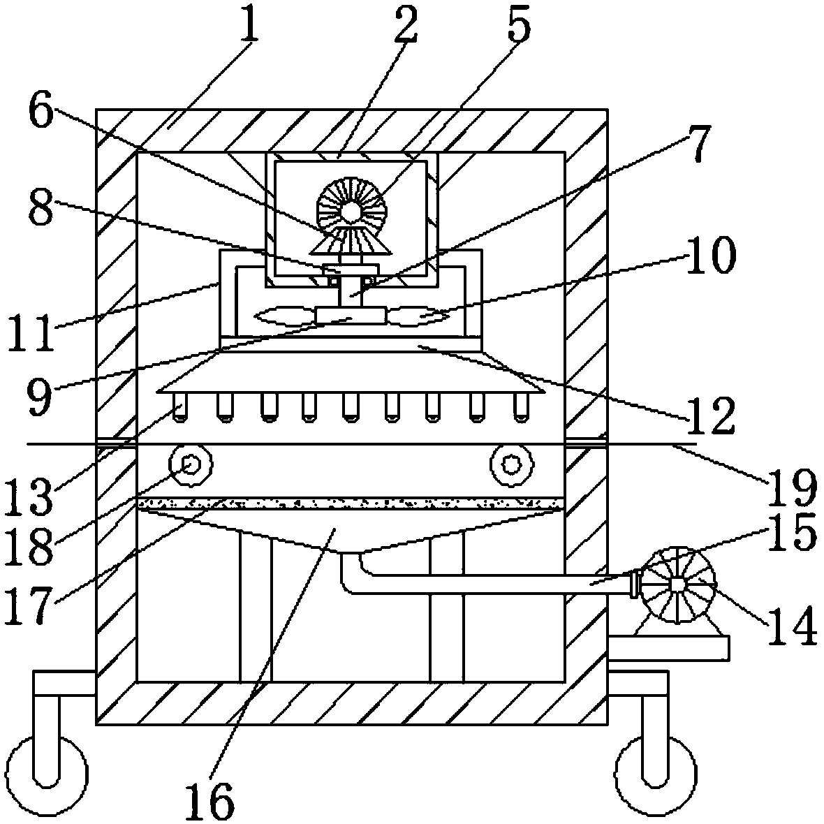 Air drying device for printing and dyeing equipment