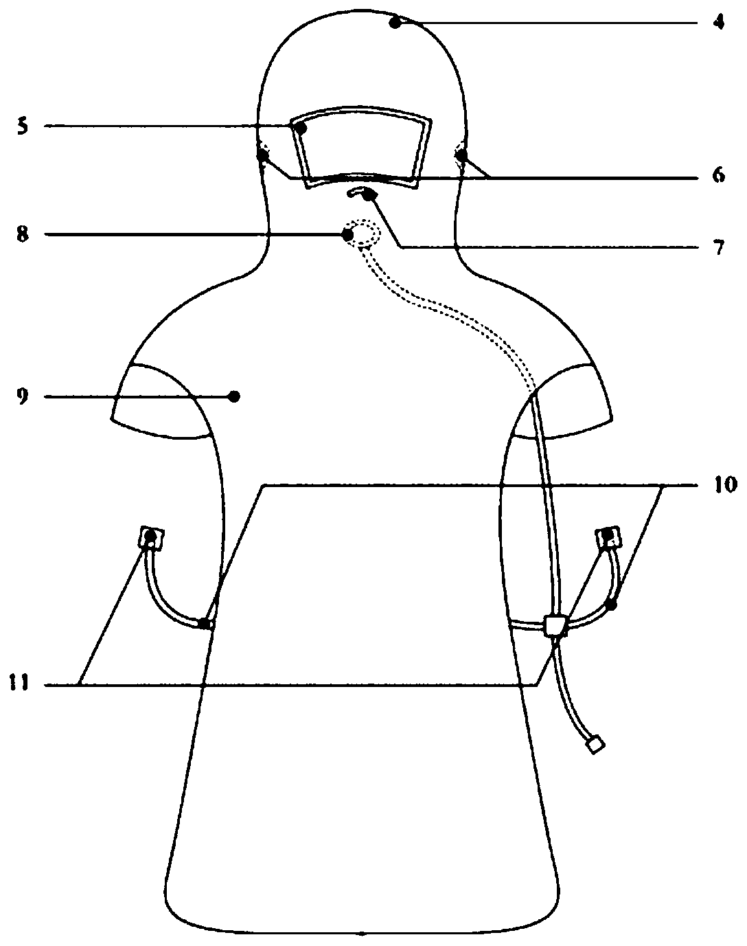 A flexible bag-type lithium battery emergency and abnormal situation handling device