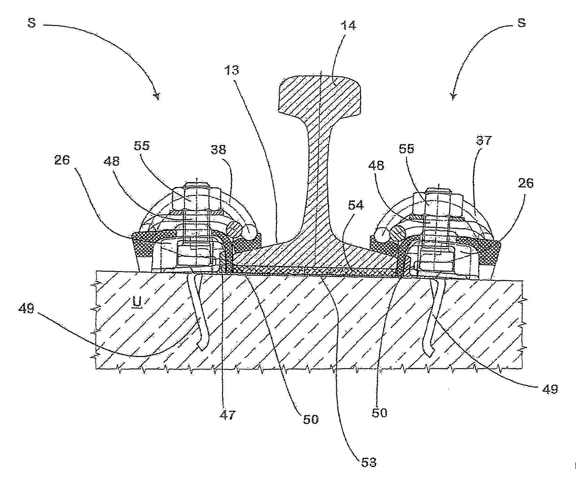 Guide plate for a system for fastening a rail to a substrate, and a system comprising a guide plate of this type