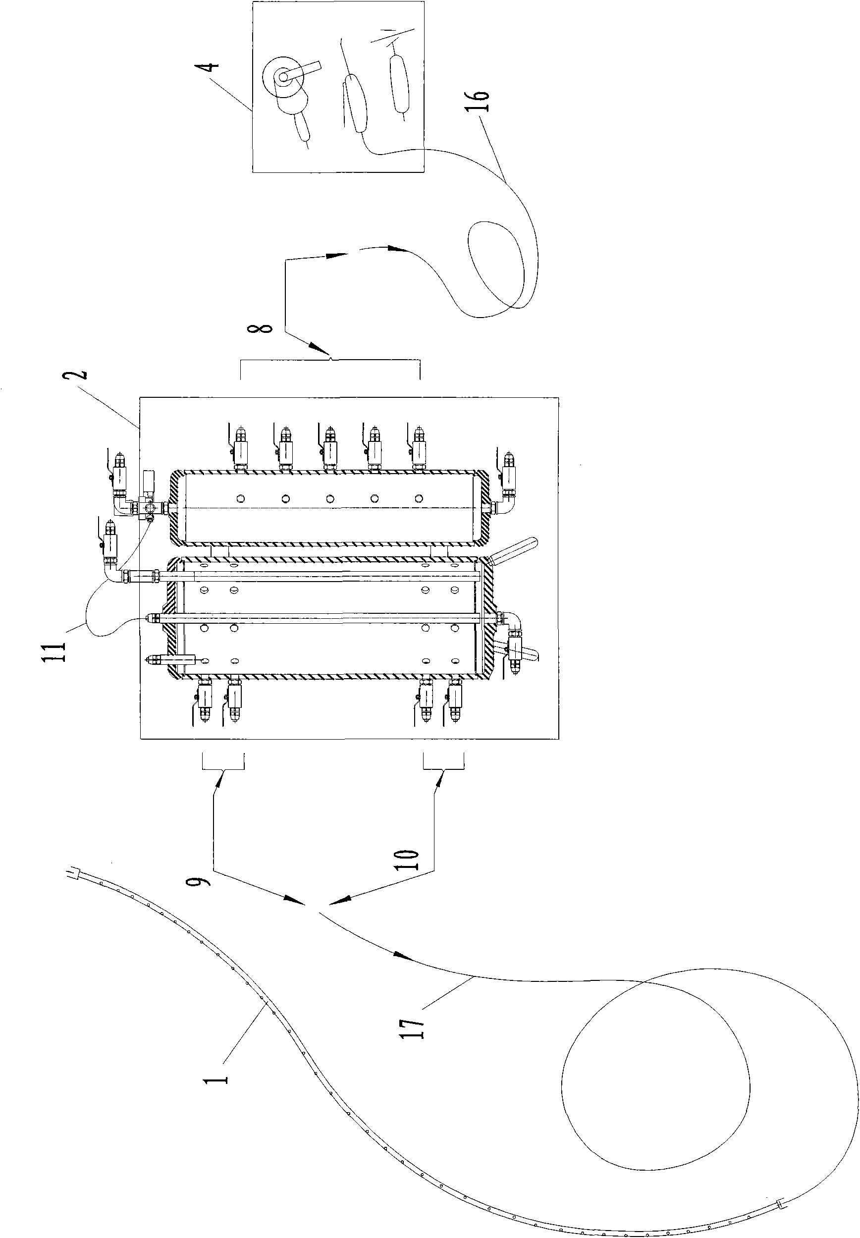 Shape following-up flexible heating device