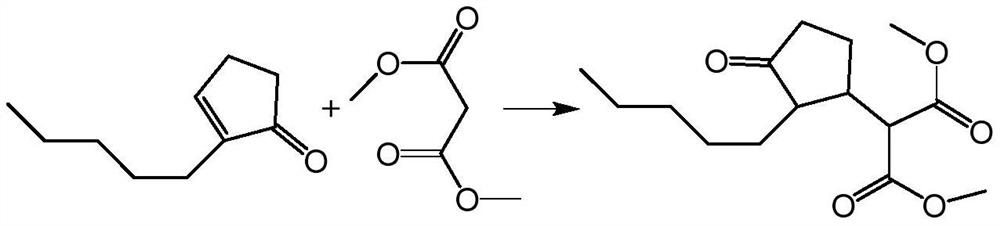 Preparation method of 3-(3-oxo-2-pentyl) cyclopentyl dimethyl malonate